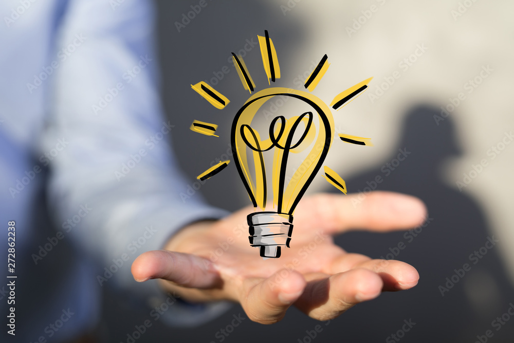 touching light bulbs, new ideas with innovative technology and creativity. touching light bulbs, new ideas with innovative technology and creativity.