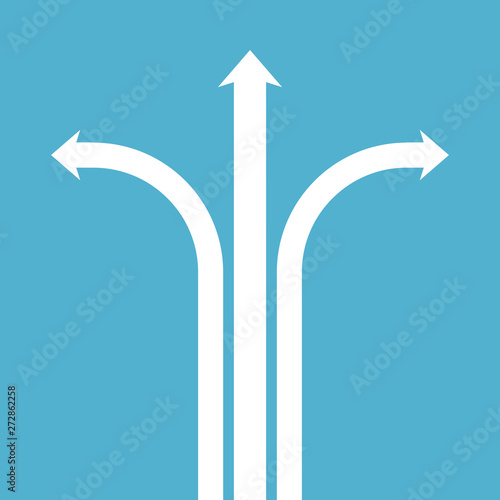 White arrow, separation concept