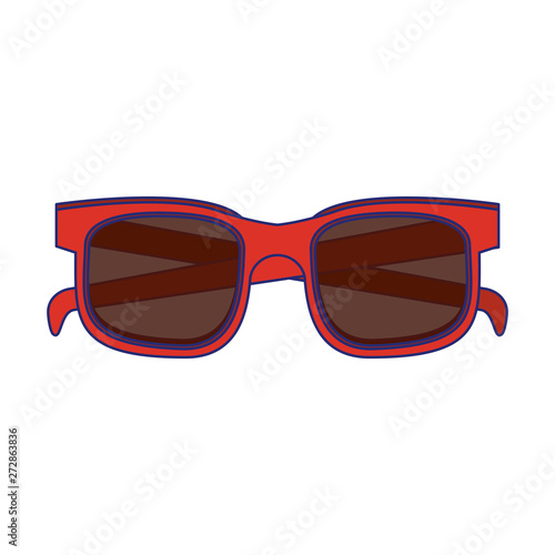 Fashion sunglasses summer isolated cartoon