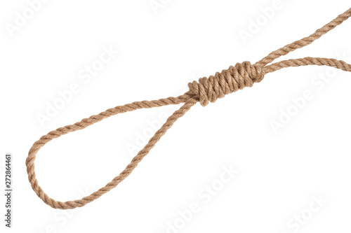 another side of hangman's noose from jute rope