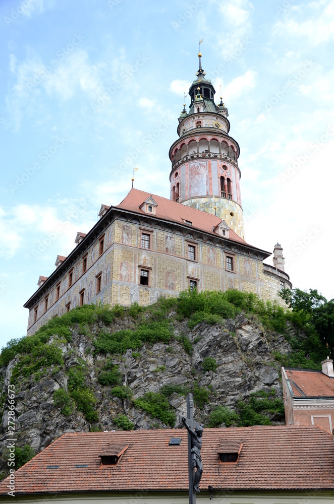 Castle in Cesky Krumlov in the Czech Republic