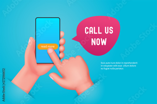 Call us now concept