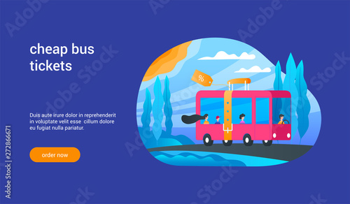 cheap bus tickets concept 02