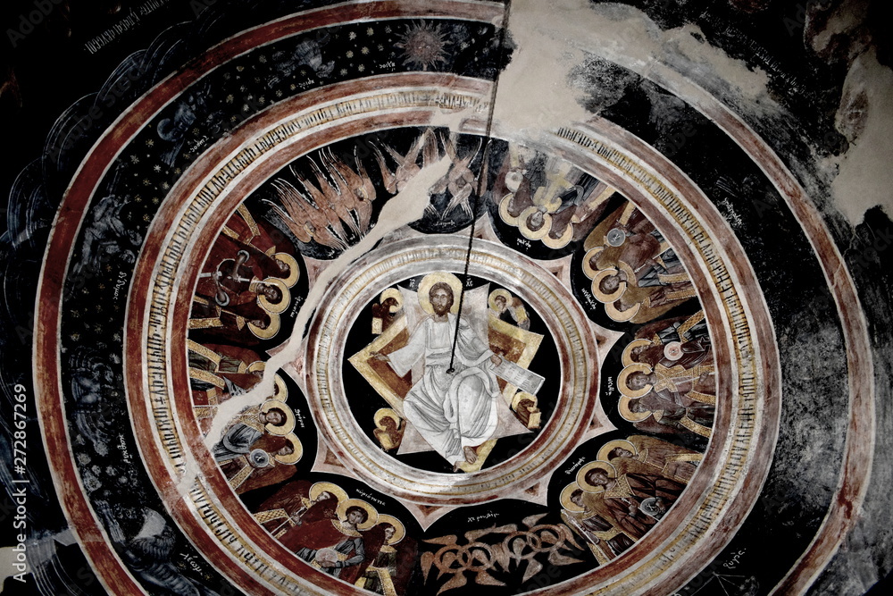 Fototapeta premium Icon from an old Greek Monastery