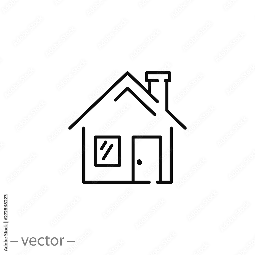 house icon, home, line symbol on white background - editable stroke vector illustration eps10 house icon, home, line symbol on white background - editable stroke vector illustration eps10