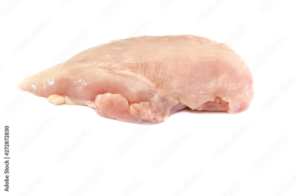 chicken fillet isolated on white background. Close-up. chicken fillet isolated on white background. Close-up.