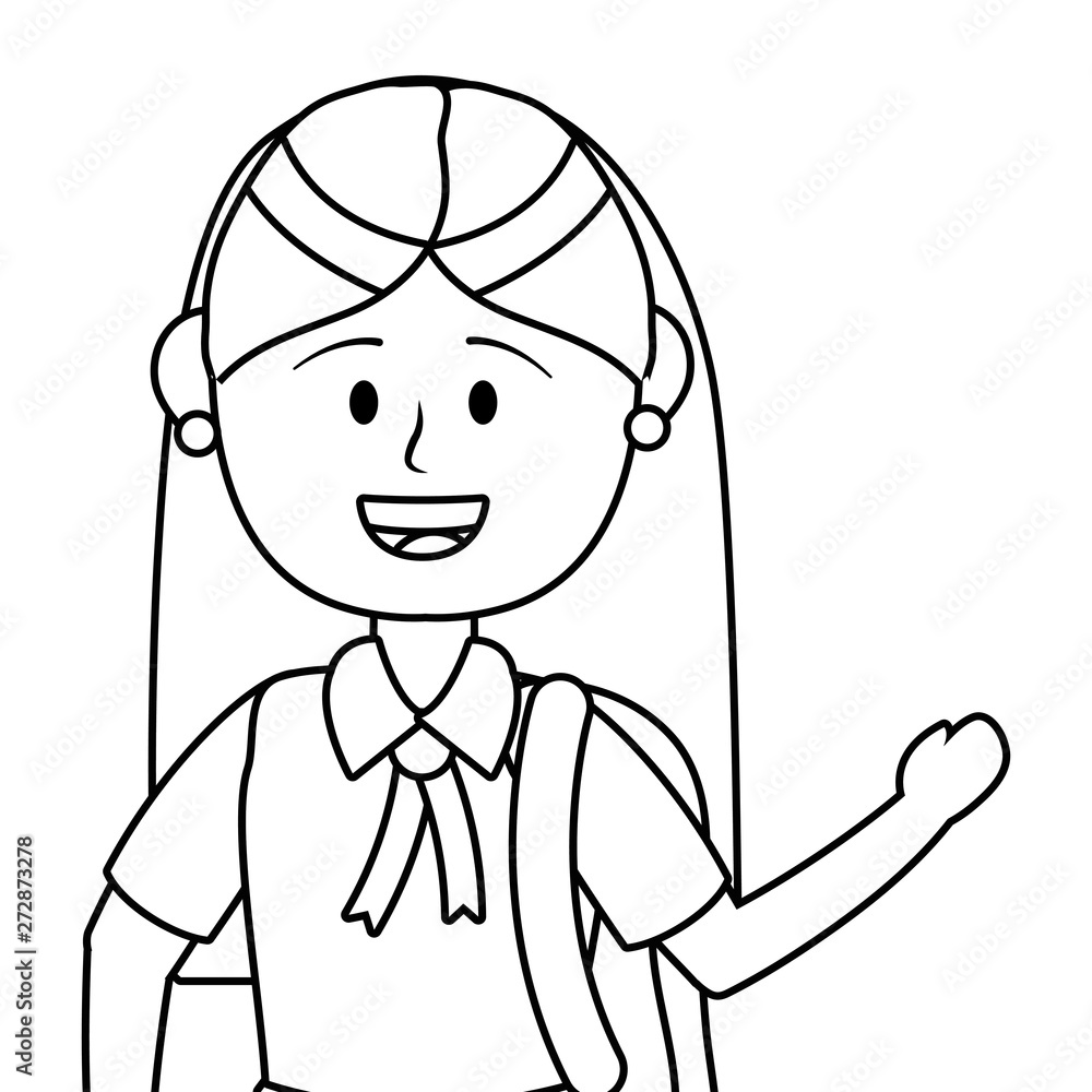 Girl kid of school design vector illustrator Girl kid of school design vector illustrator