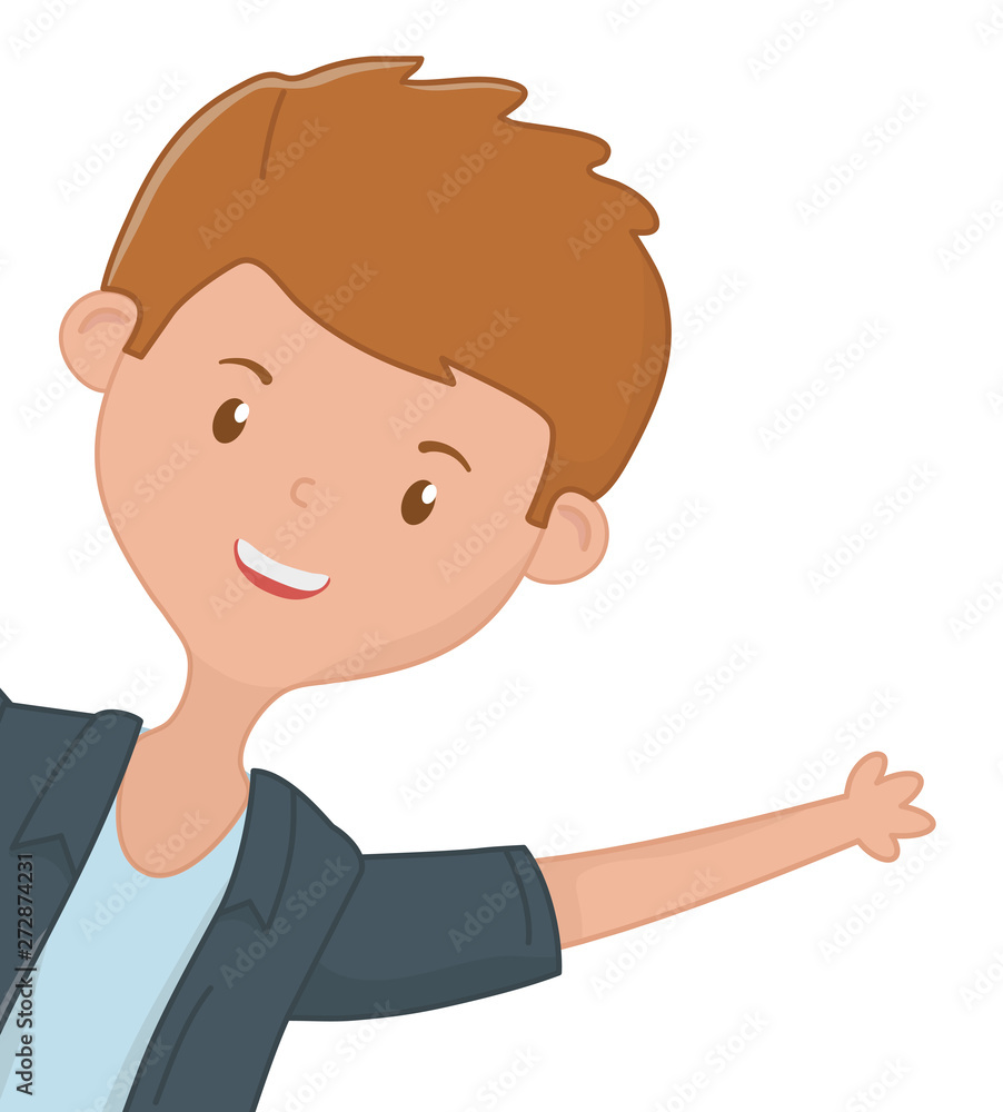 Teenager boy cartoon design vector illustration