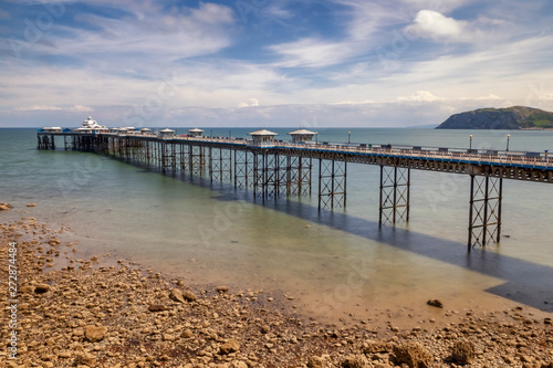 10 06 2019 Llandudno Pier in North Wales on a sunny blue sky day in early June