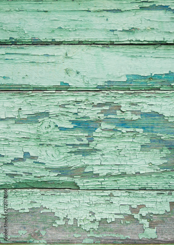 texture of green planks of wood