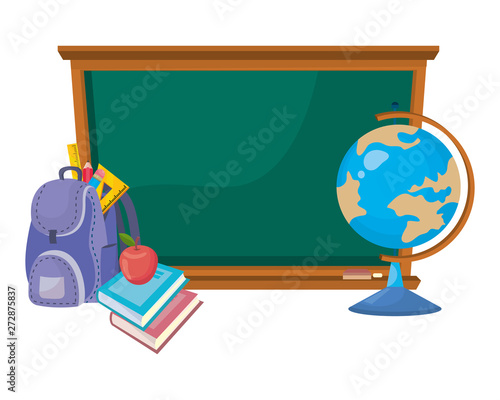Isolated blackboard of school design vector illustration