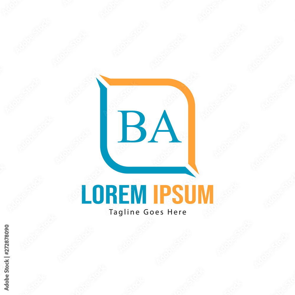 BA Letter Logo Design. Creative Modern BA Letters Icon Illustration BA Letter Logo Design. Creative Modern BA Letters Icon Illustration