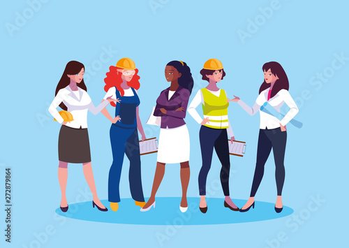 Avatar women cartoon engineer design