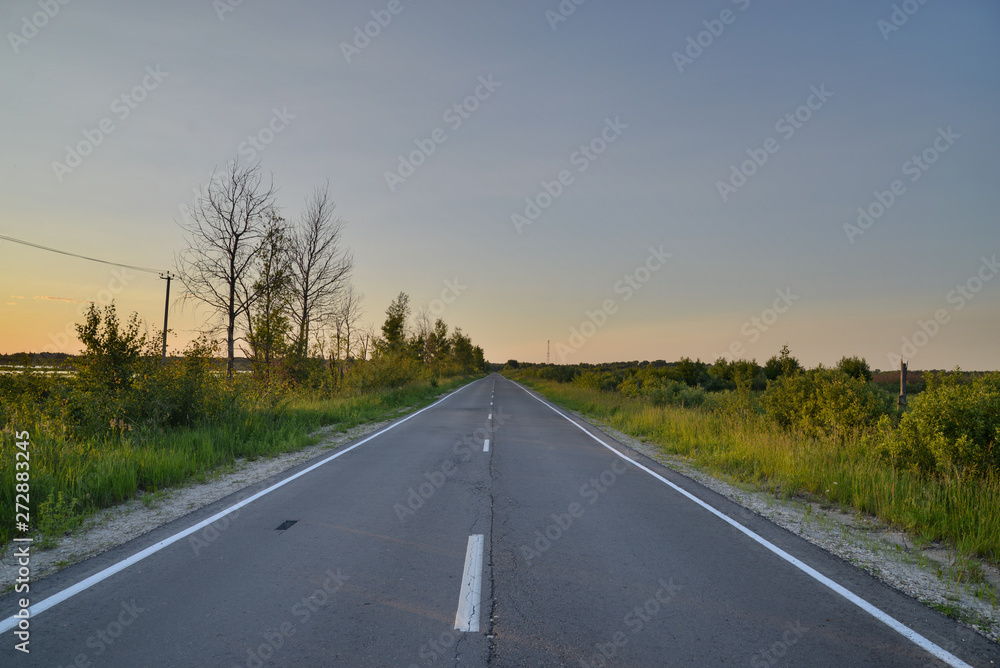 Fototapeta premium road and blue sky