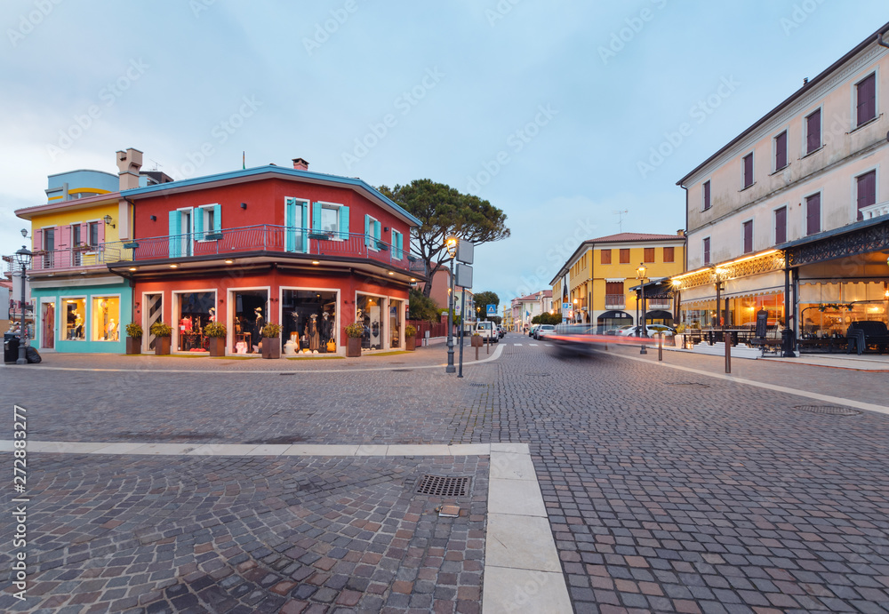 Obraz premium Colorfull houses in the centre of Caorle