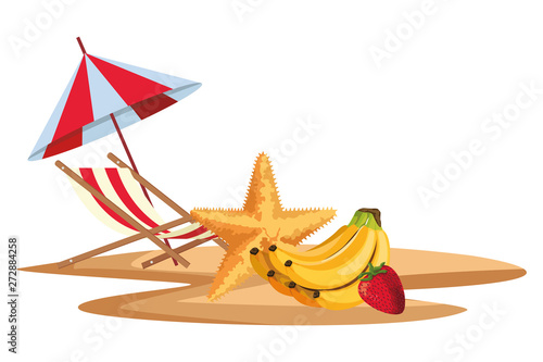 exotic tropical fruit icon cartoon
