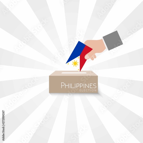Philippines Elections Vote Box Vector