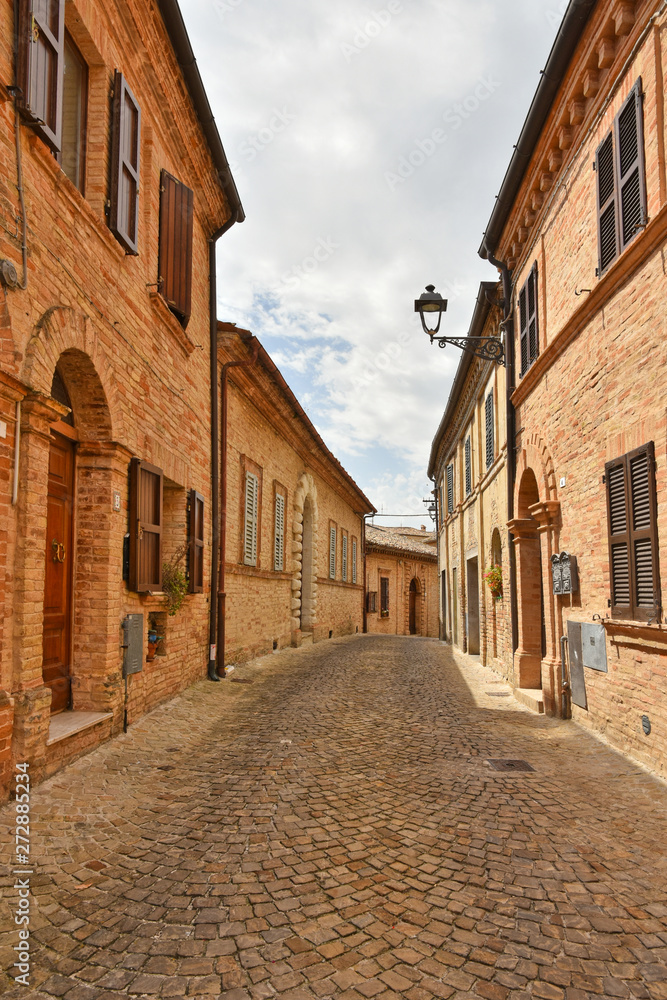 The medieval town of Montecosaro in the Marche region