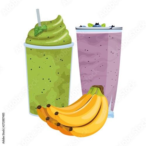tropical fruit and smoothie drink