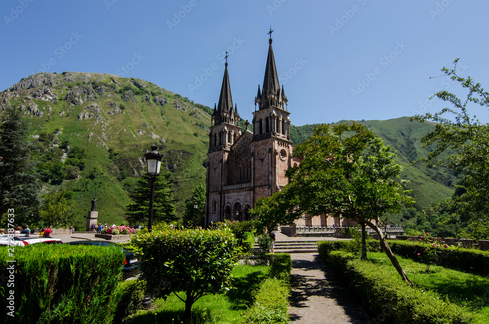 Basílica del santuario de Covadonga, Asturias (Spain)