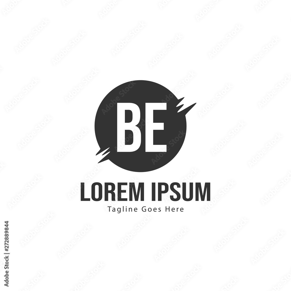 BE Letter Logo Design. Creative Modern BE Letters Icon Illustration