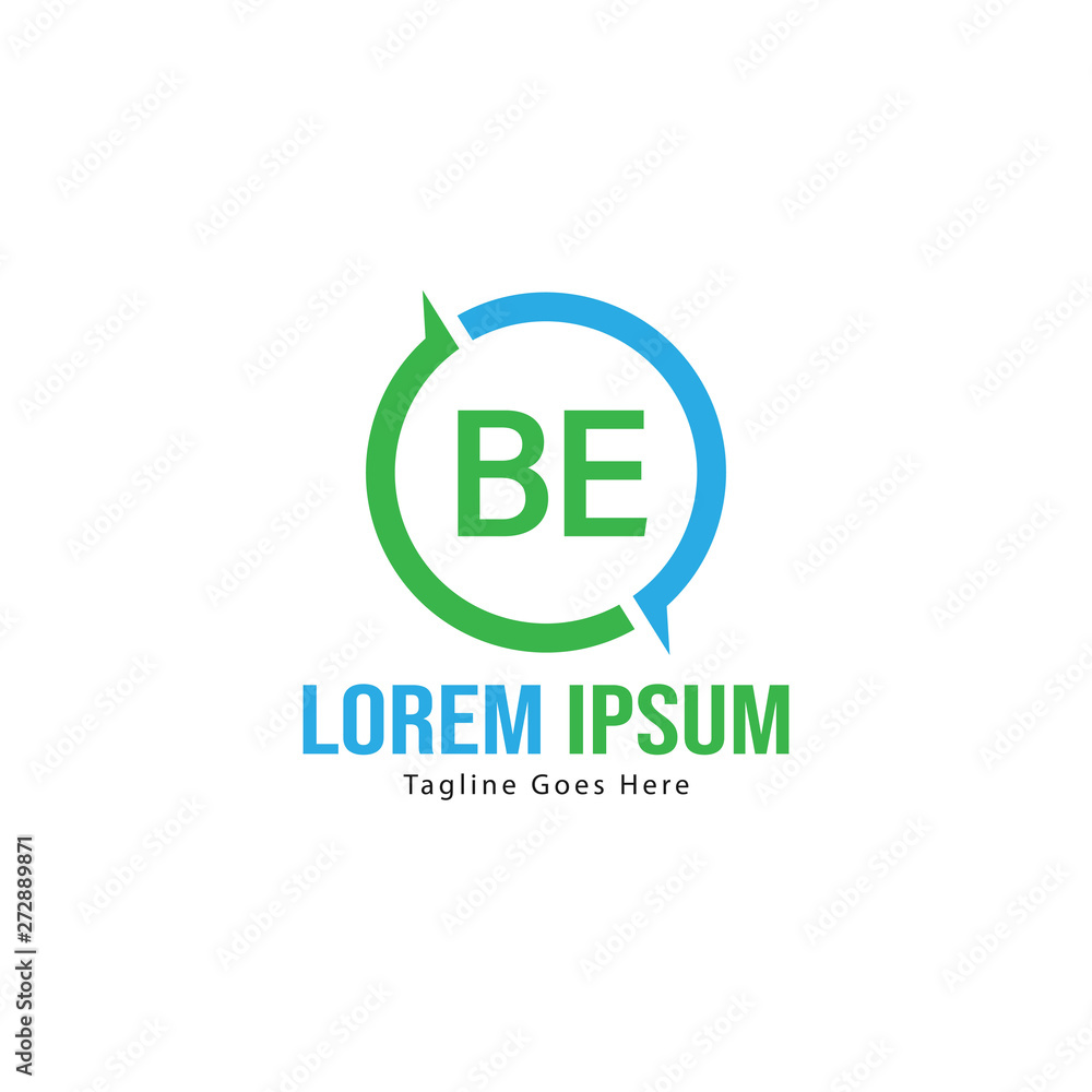 BE Letter Logo Design. Creative Modern BE Letters Icon Illustration BE Letter Logo Design. Creative Modern BE Letters Icon Illustration