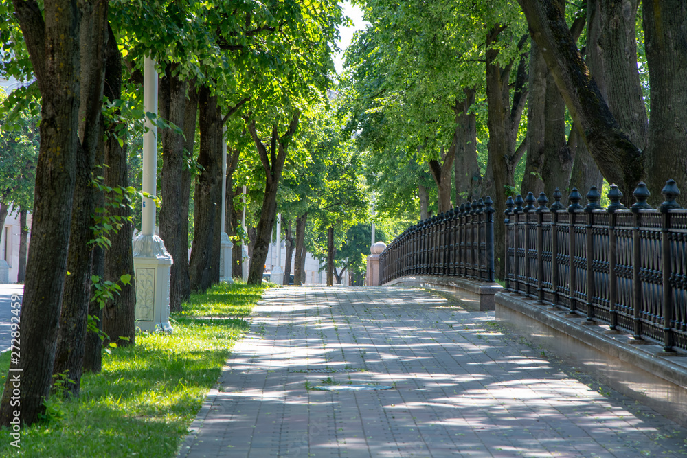 City alley in the Park, Minsk city , the venue of the second European games