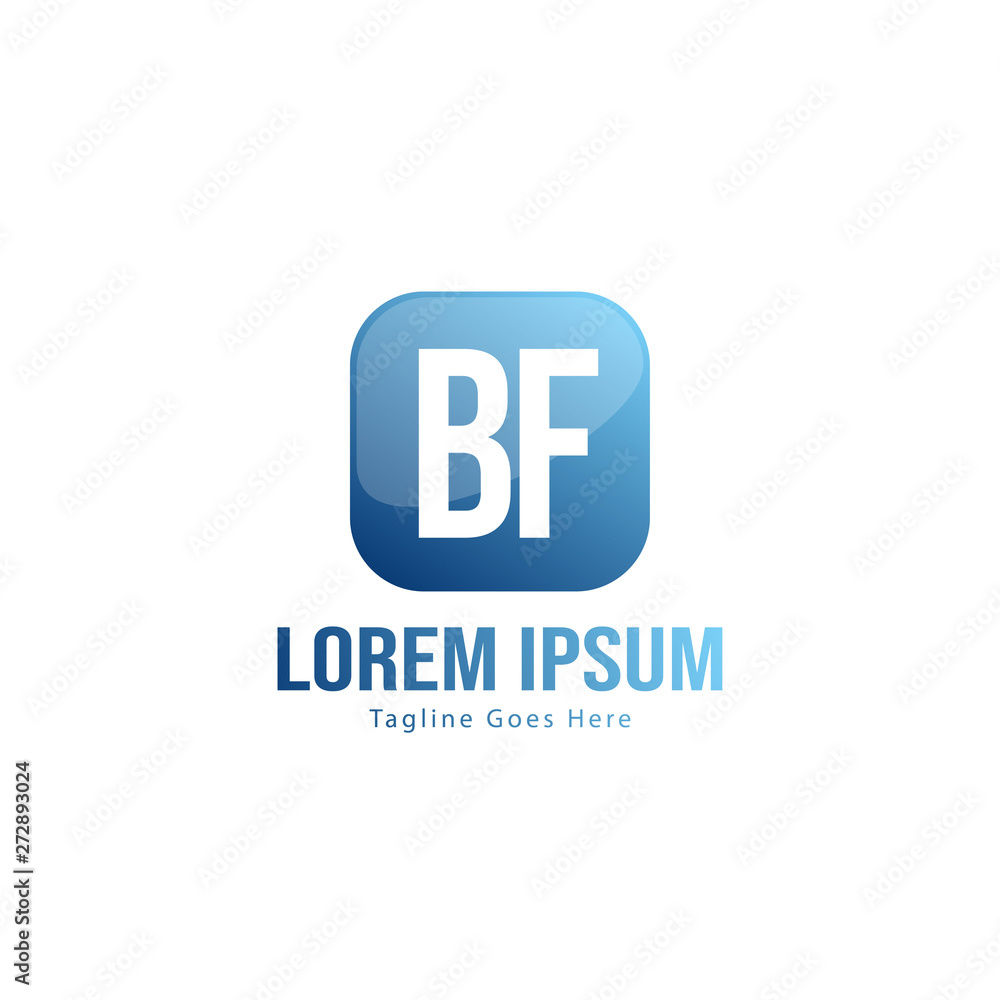 Fototapeta premium BF Letter Logo Design. Creative Modern BF Letters Icon Illustration