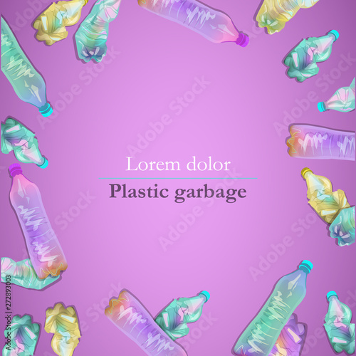 Plastic pollution background