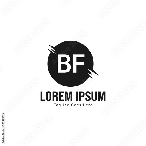 BF Letter Logo Design. Creative Modern BF Letters Icon Illustration