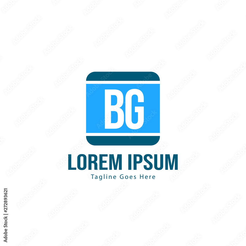 Fototapeta premium BG Letter Logo Design. Creative Modern BG Letters Icon Illustration