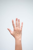A hand uplift on white background.