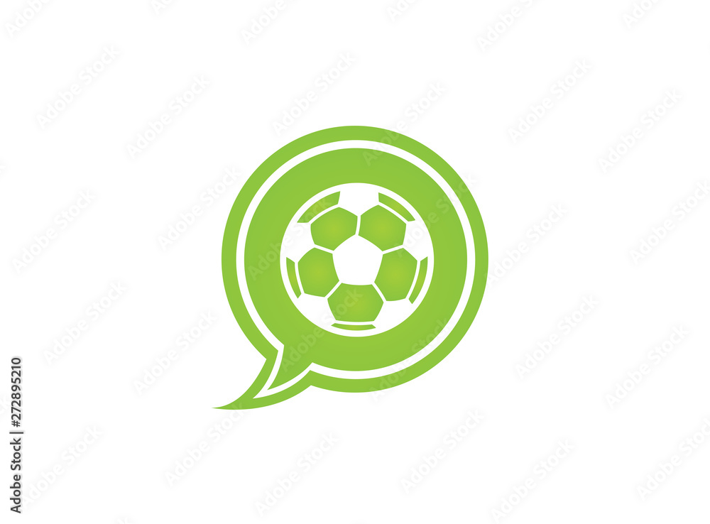 Obraz premium Football for logo design illustration in a chat icon