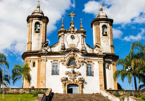 city ​​landscape Ouro Preto, Brazil - MG, historic Brazilian city.