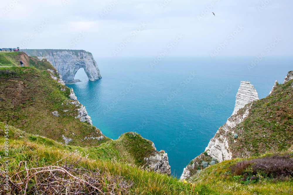 Fototapeta premium Colorful cliffs of Atlantic coas in Etretat, France