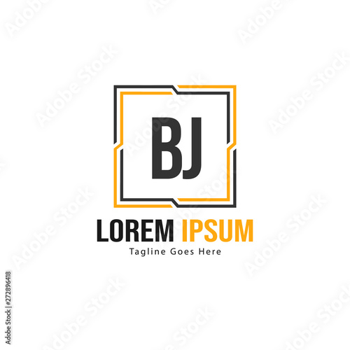 BJ Letter Logo Design. Creative Modern BJ Letters Icon Illustration