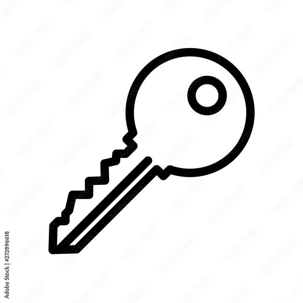 Key icon flat vector illustration design Key icon flat vector illustration design