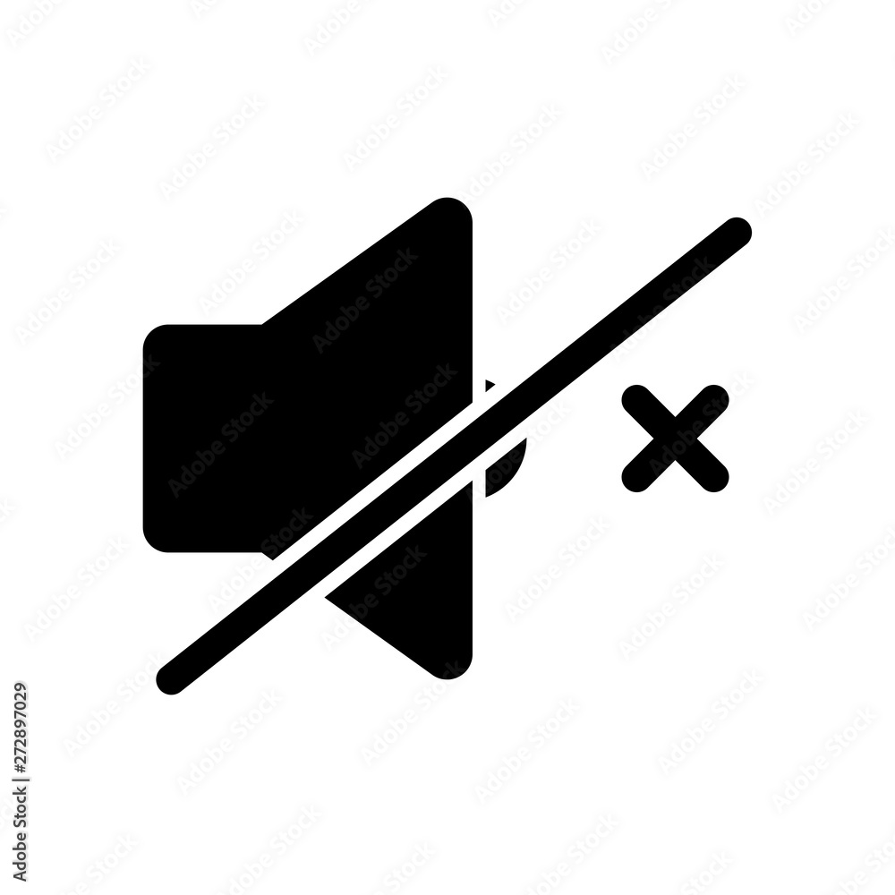 Mute speaker icon flat vector illustration design
