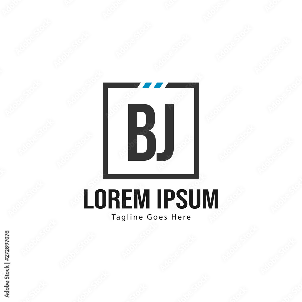 BJ Letter Logo Design. Creative Modern BJ Letters Icon Illustration