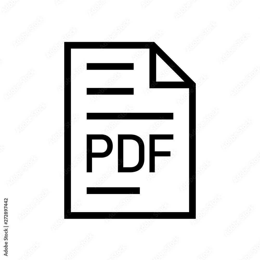 PDF document page icon flat vector illustration design PDF document page icon flat vector illustration design