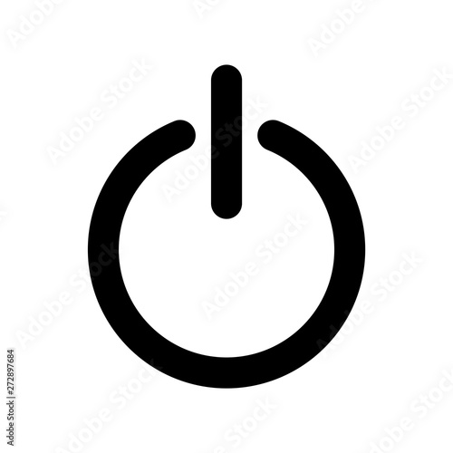 Power icon flat vector illustration design