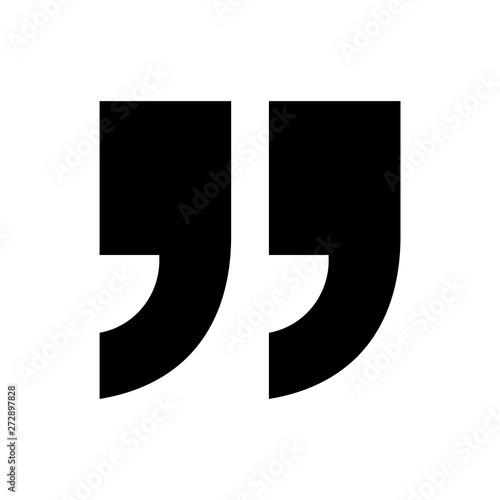 Quote icon flat vector illustration design