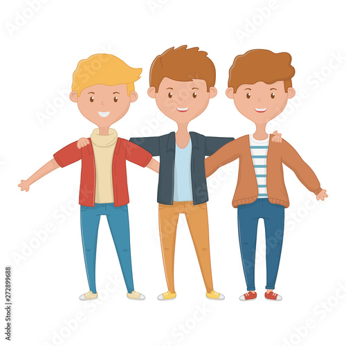 Teenage friends design vector illustration