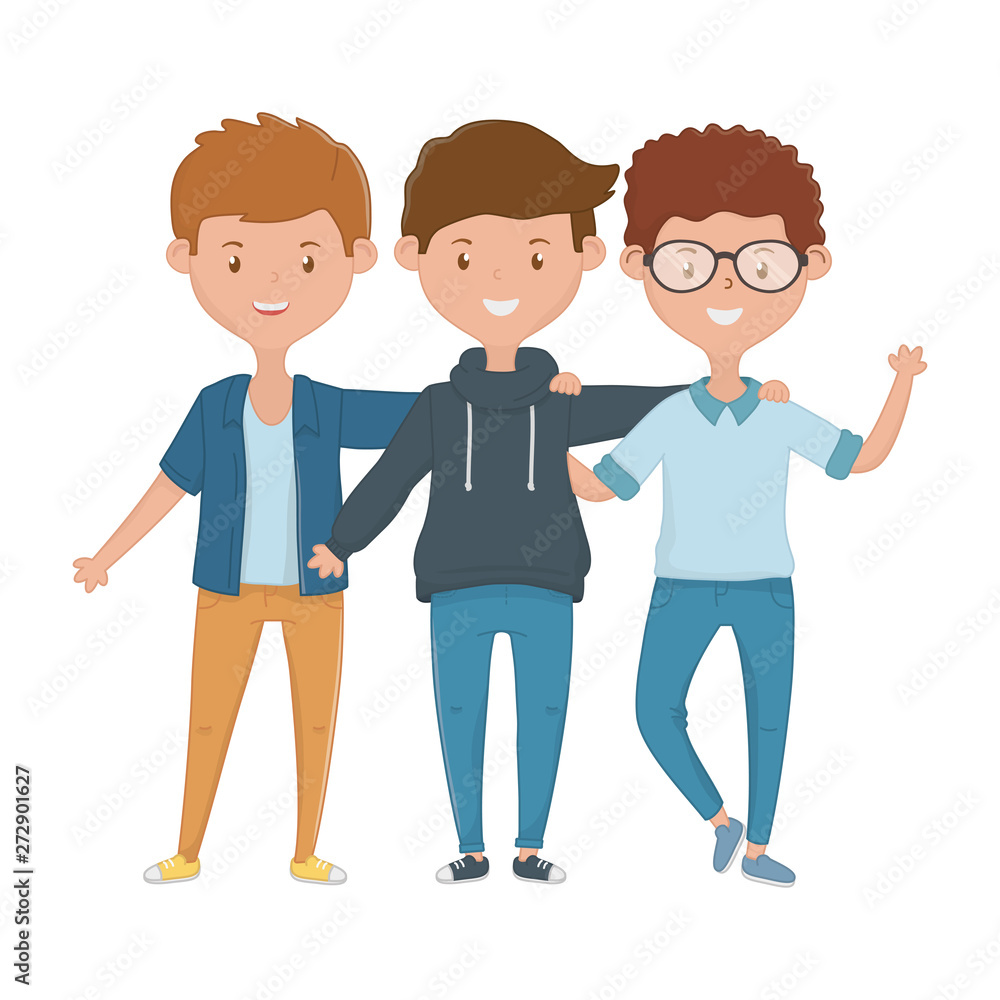 Teenage friends design vector illustration Teenage friends design vector illustration