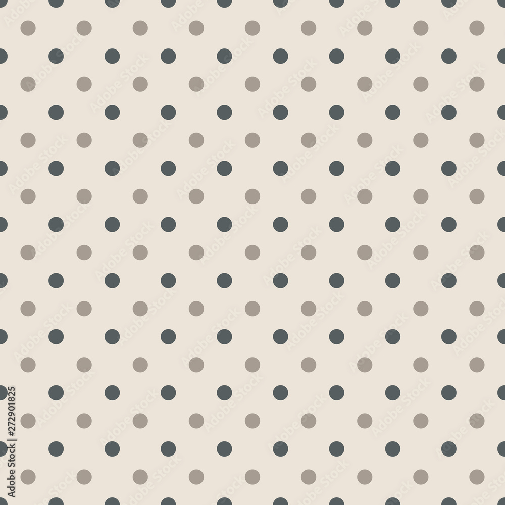 Seamless pattern with polka dots in two colors green and gray - colors Illustration