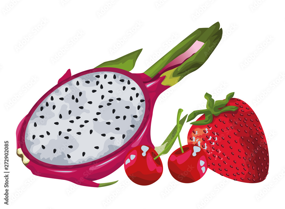 exotic tropical fruit icon cartoon exotic tropical fruit icon cartoon