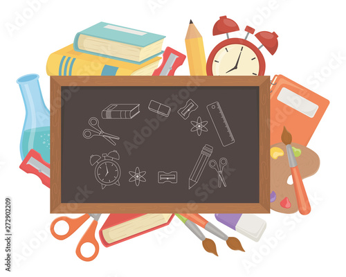 Isolated blackboard of school design