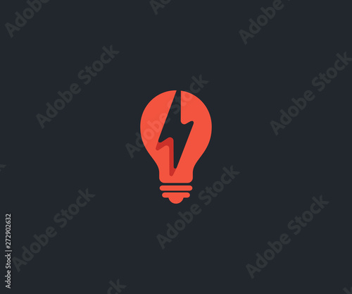 bulb logo design element. energy, electric logo design template