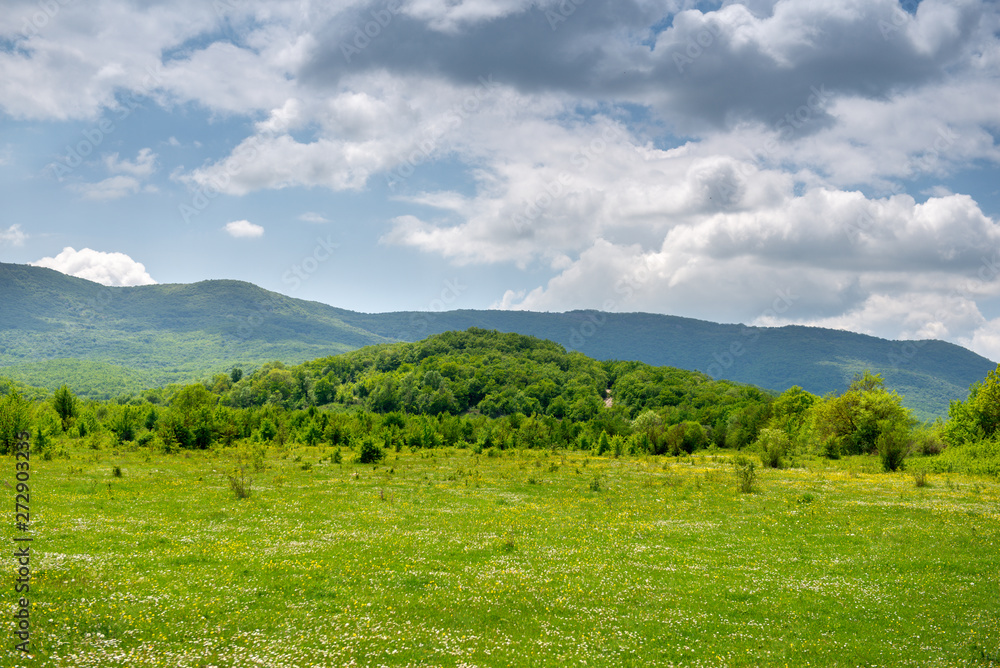 Green beautyful mountains near Bahchisaray, Crimea