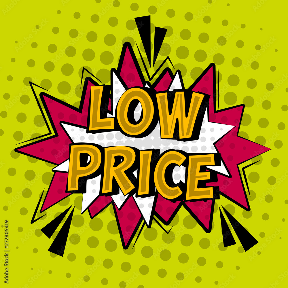 Fototapeta premium Comic bubble chat sale with halftone background - Vector